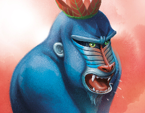 Illustration de la couverture de l'œuvre de Romain Lubière : le Singe roi