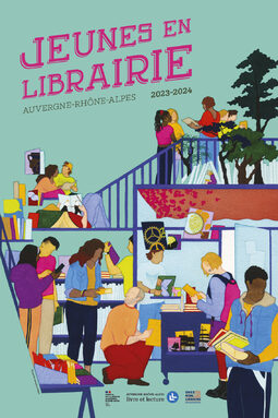 Affiche du projet "Jeunes en librairie", pour la session 2023/2024.